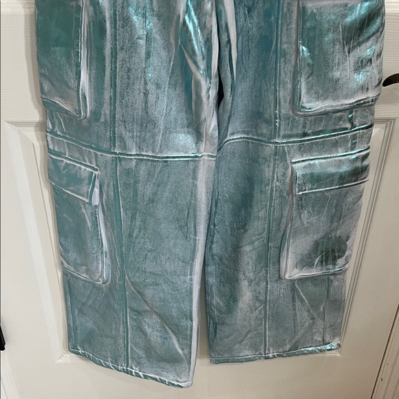 NWT Strapless Metallic Foil Jumpsuit XL - Picture 9 of 14